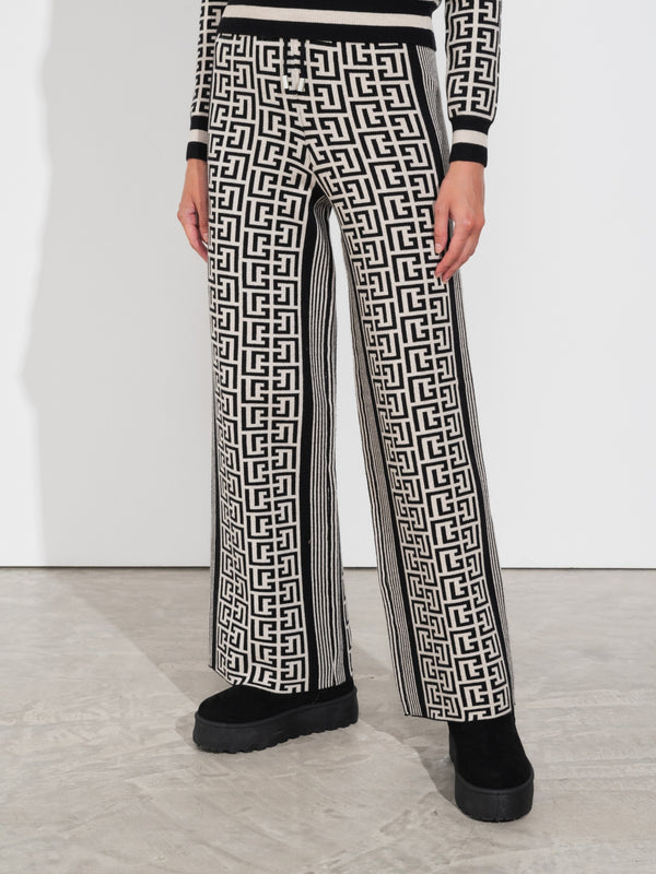 Printed Knit Trousers