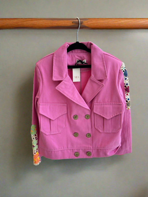 Croshet Jacket - Pink