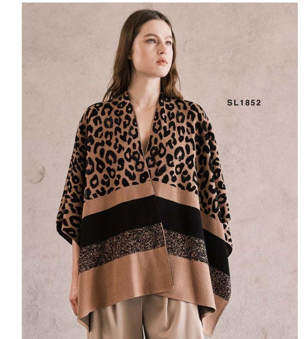 Alex Max leopard cape Jacket - SL1852